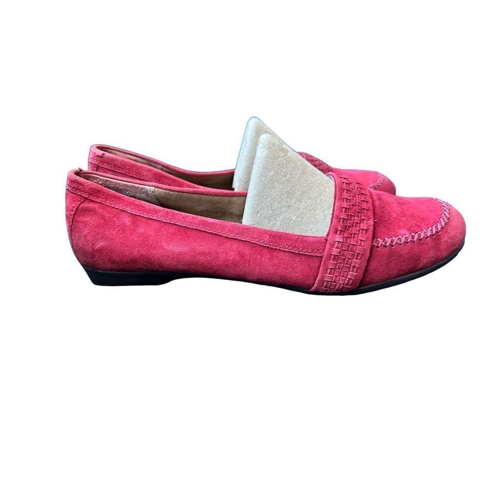 Aerosoles Red Suede Slip On Loafers